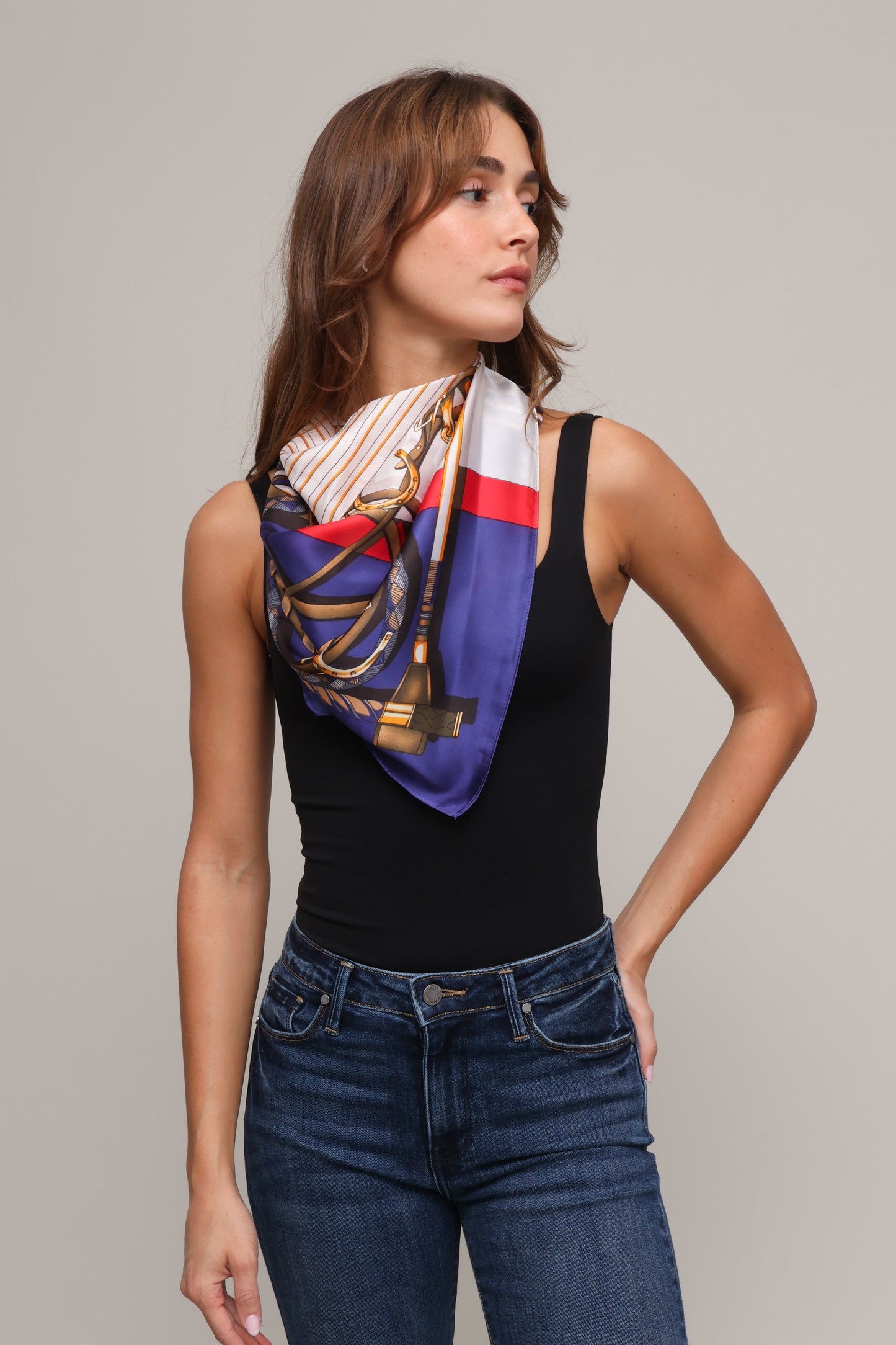 Chain Silk Blend Scarf