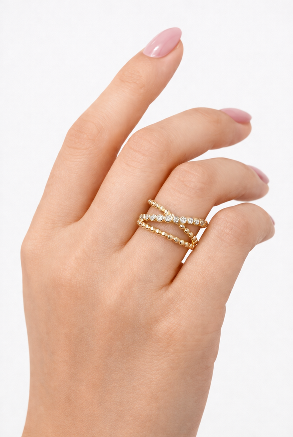 Lila Triple Band Ring