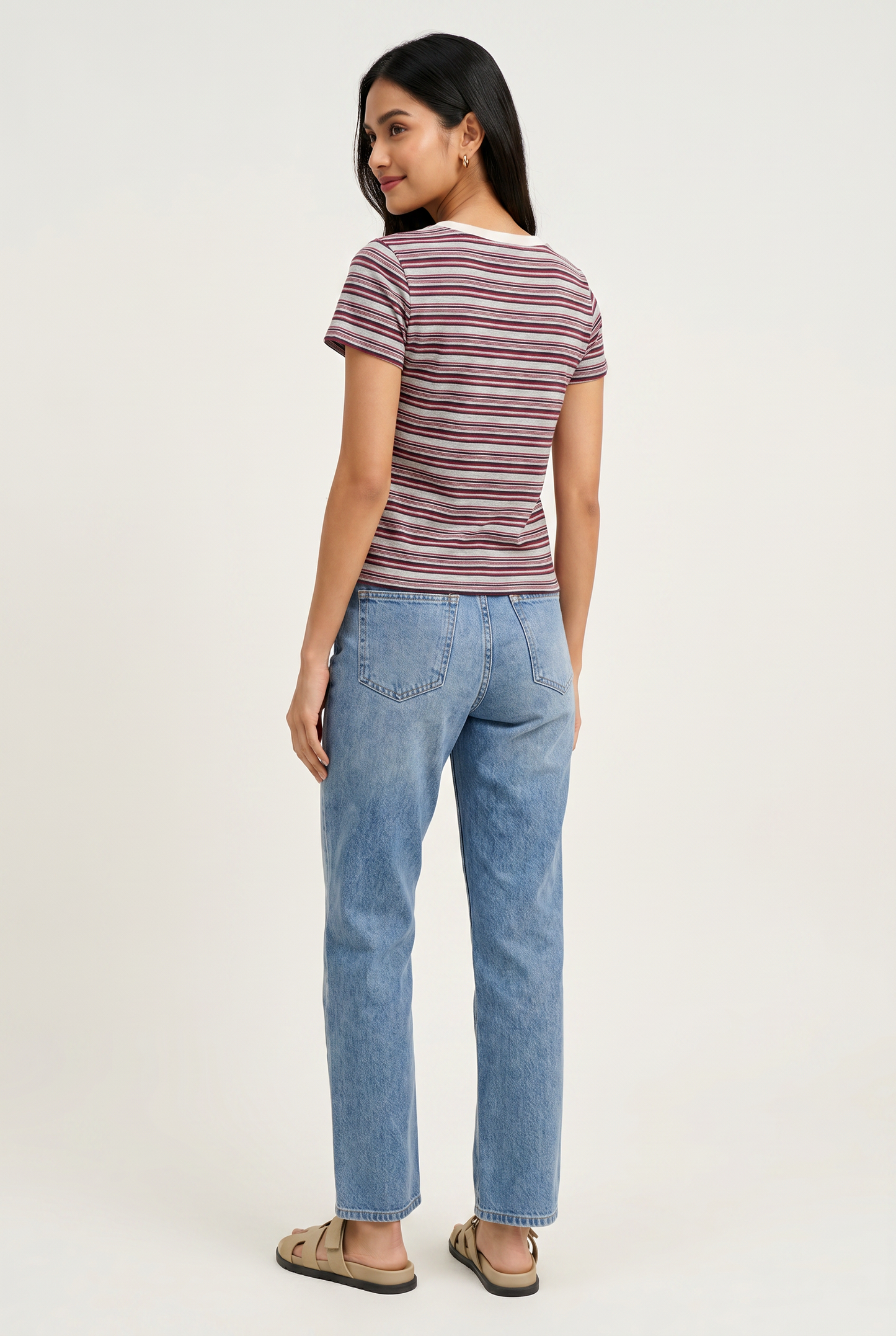 No Notes Short Sleeve Striped Tee