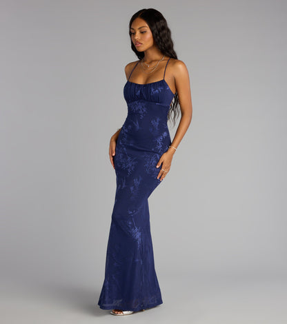 Elaine Jacquard Mesh Mermaid Dress