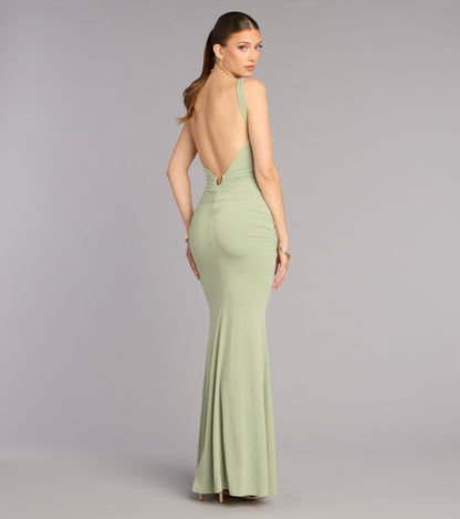 Zooey Open Back Mermaid Formal Dress