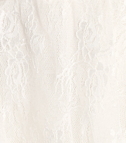 Lovely Nights Strapless Lace Ruffle Skater Dress