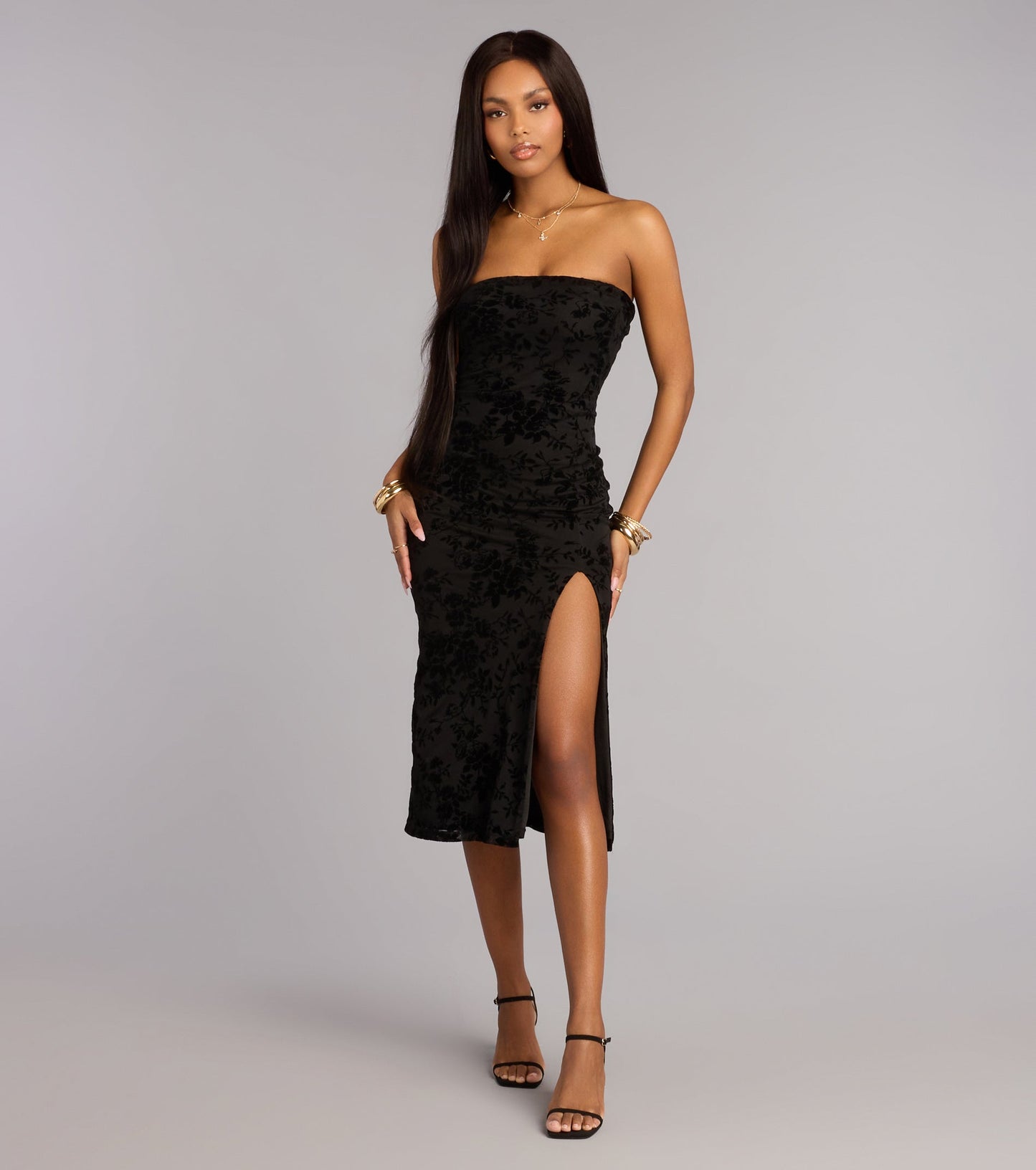 Sweet Obsession Strapless Midi Dress