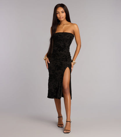 Sweet Obsession Strapless Midi Dress
