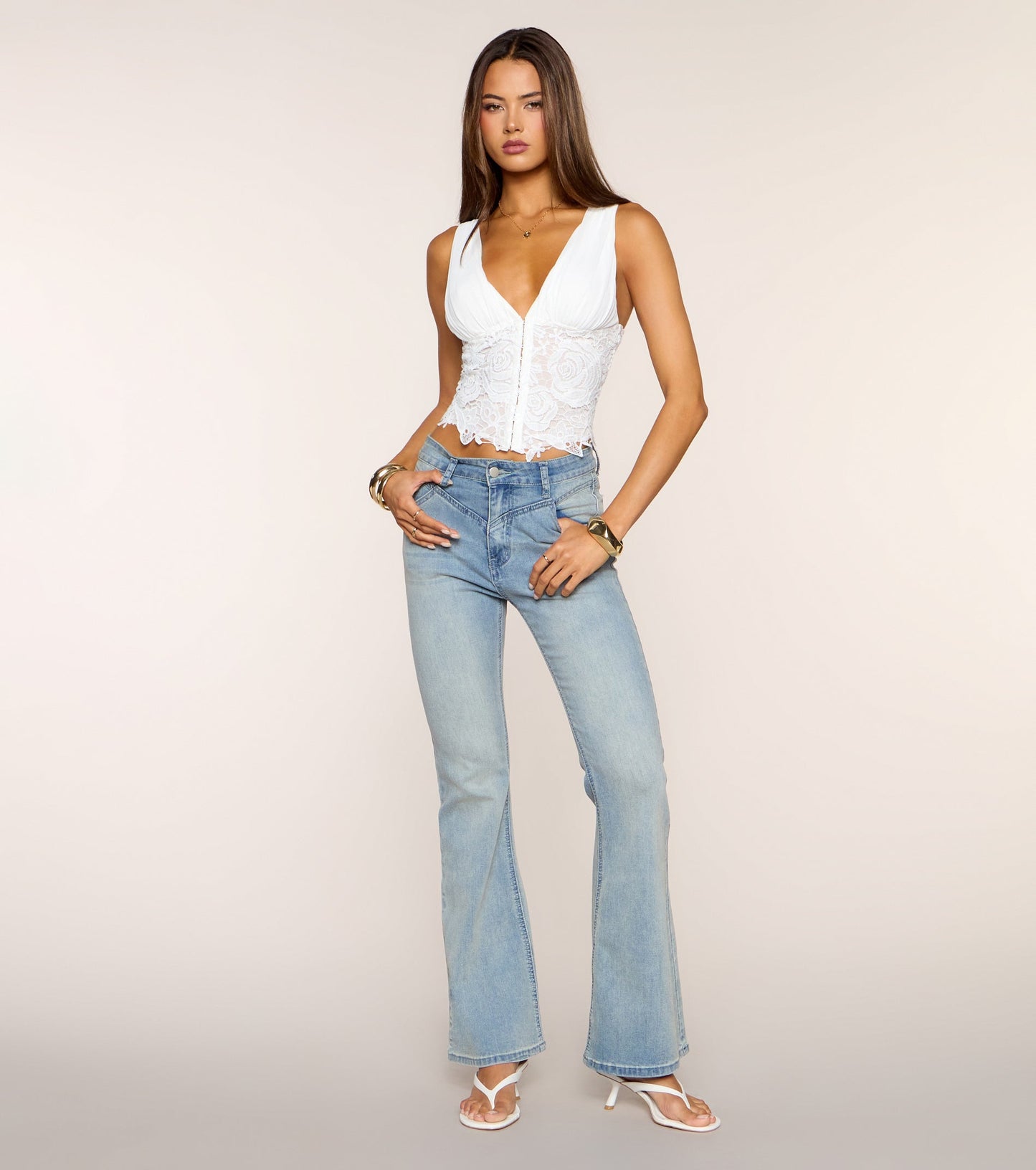 Pretty Persuasive Lace Corset Top