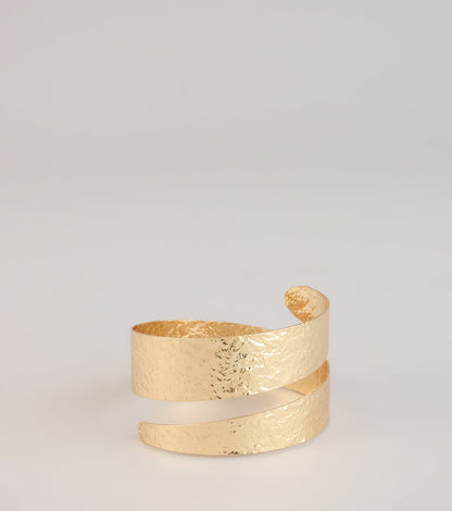 Cool Girl Shine Hammered Bracelet Cuff