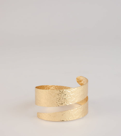 Cool Girl Shine Hammered Bracelet Cuff