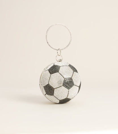 Kicked A Goal Soccer Rhinestone Bag