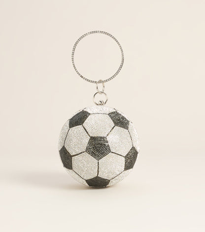 Kicked A Goal Soccer Rhinestone Bag