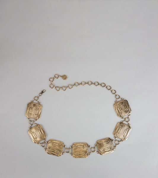 Vintage Glam Square Concho Chain Belt