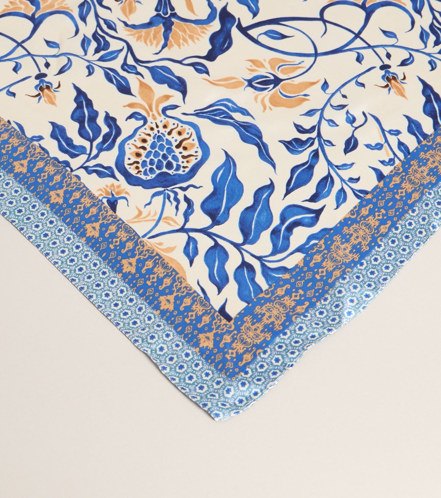Euro Summer Satin Floral Scarf