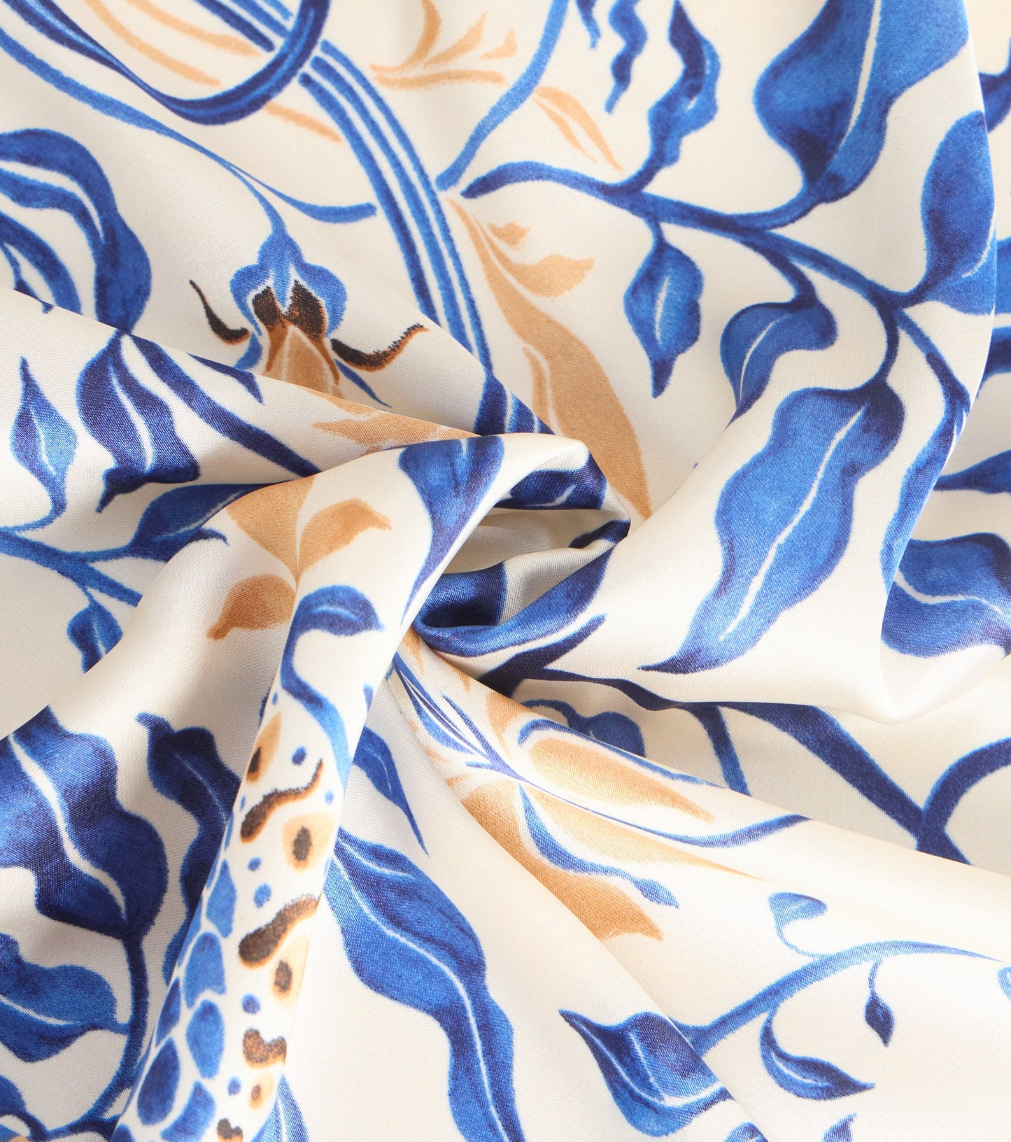 Euro Summer Satin Floral Scarf