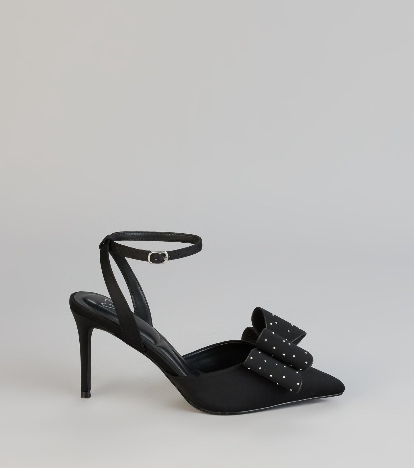 Glam Agenda Rhinestone Bow Pumps