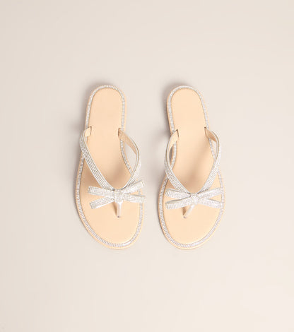 Cute Shine Sparkle Bow Sandals