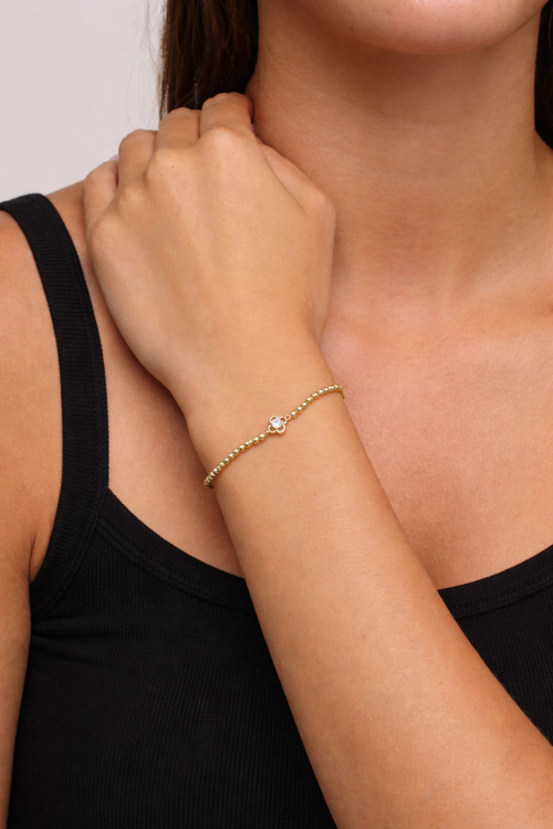 Agnes Bezel Flower Bracelet