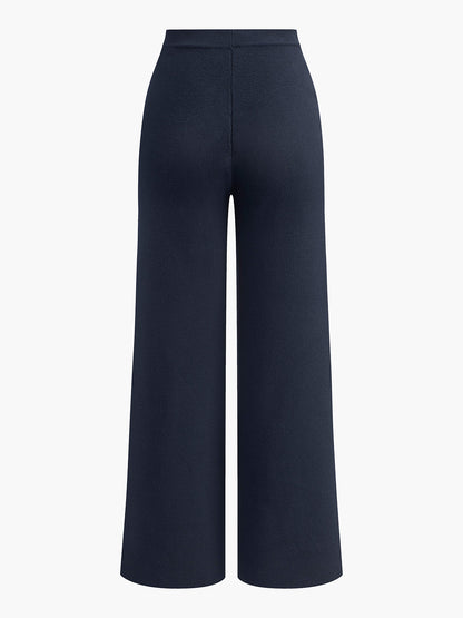 Casual Elastic Waist Sweater Pants