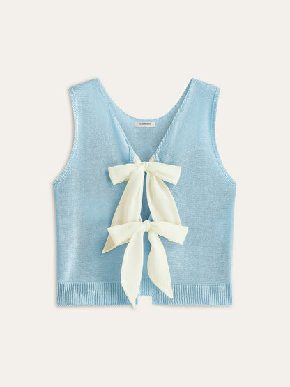 Bow Tie Knit Top
