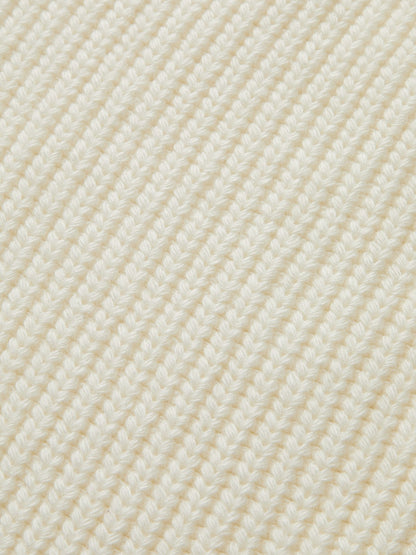 V-Neck Button Wool Blend Cable Knit Cardigan