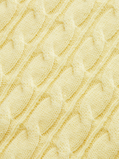 Cable Knit Short Sleeve Sweater