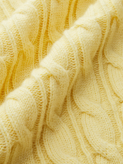 Cable Knit Short Sleeve Sweater