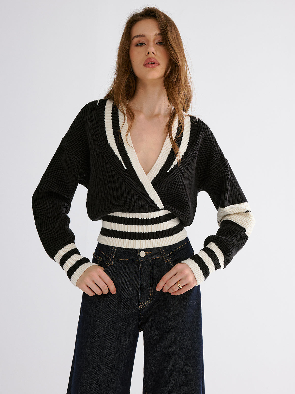 Striped Casual Knitted Sweater
