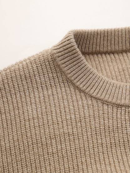Asymmetric Cut-Out Shoulder Sweater