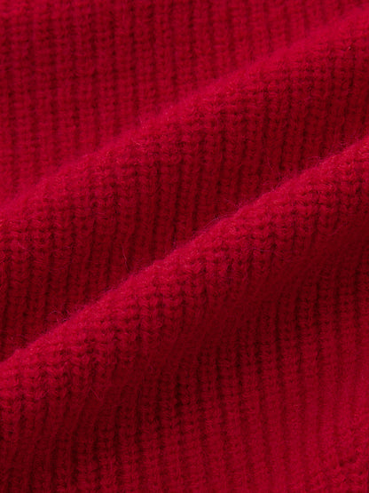 One-Shoulder Rib-Knit Peplum Sweater