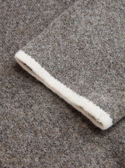 Mock Neck Contrast Trim Sweater