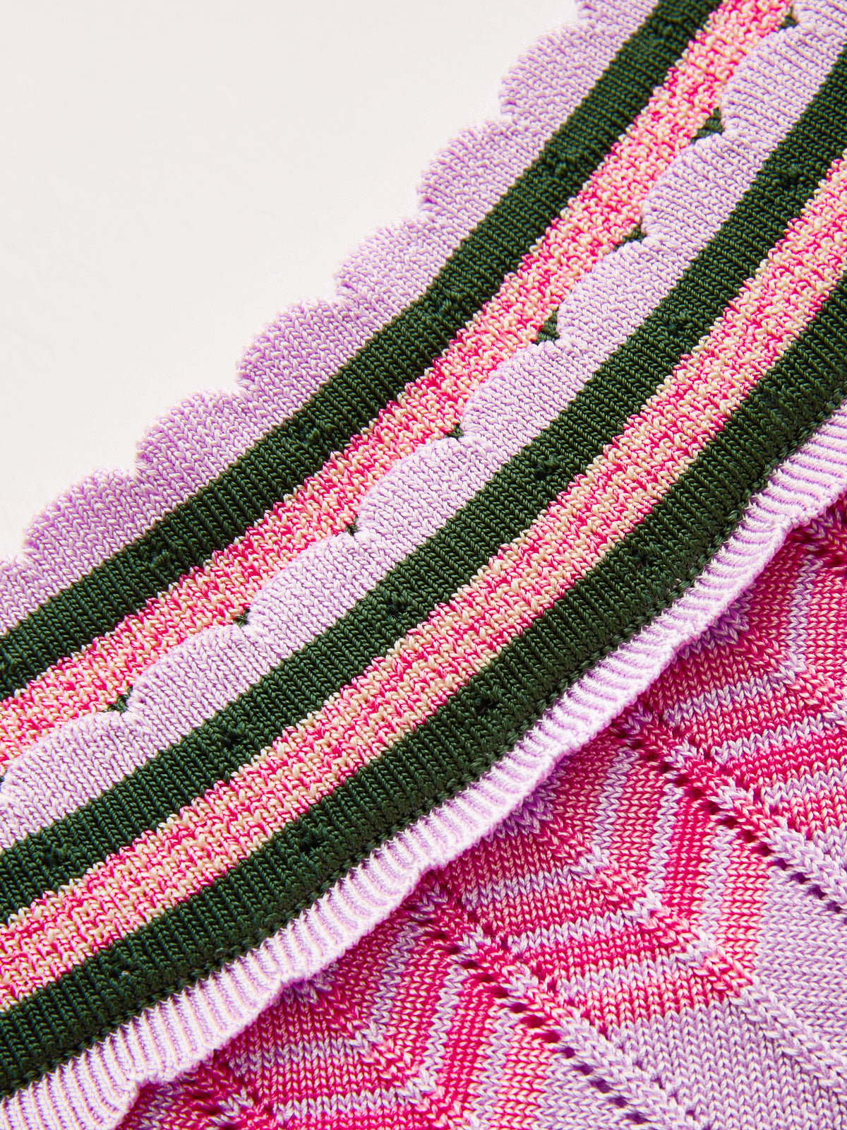 Square Neck Colorful Chevron Knit Midi Dress