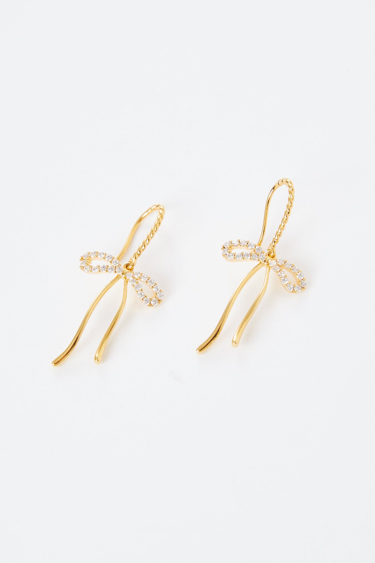 Belle Long Bow Drop  Earring
