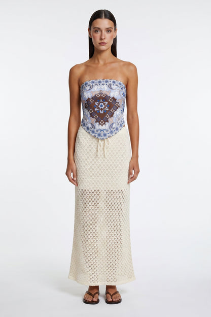 Brandi Bandana Strapless Top