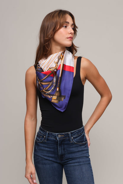 Chain Silk Blend Scarf