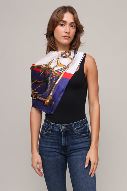 Chain Silk Blend Scarf