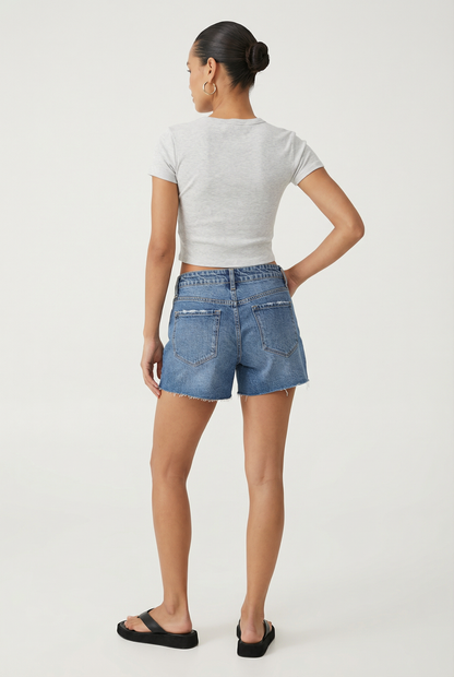 Cynical Frayed Denim Short