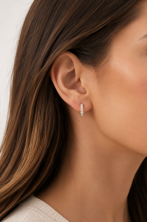 Dazzle Me Mini Cz Hoop