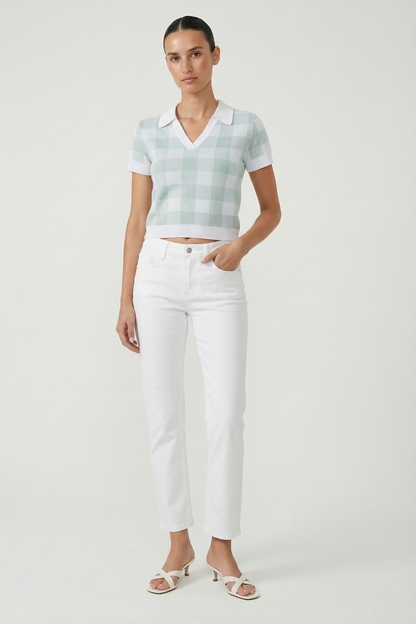 Ginger Gingham Sweater