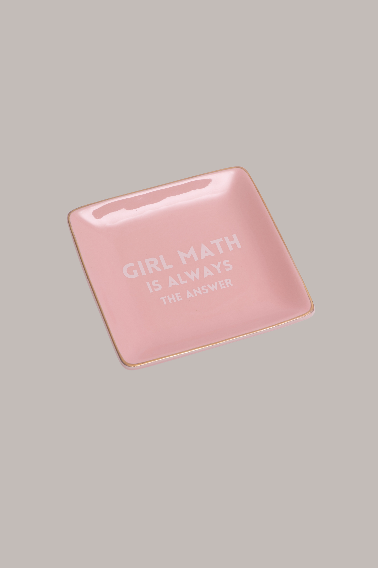 Girl Math Square Trinket Tray