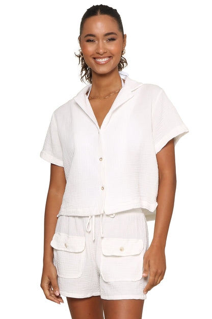 Gretchen Gauze Button Down