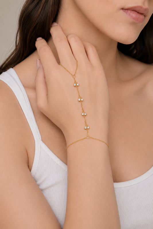 Hernno Hanging Bezel Hand Chain