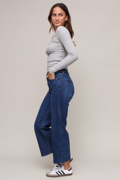 High Rise Wide Leg Crop