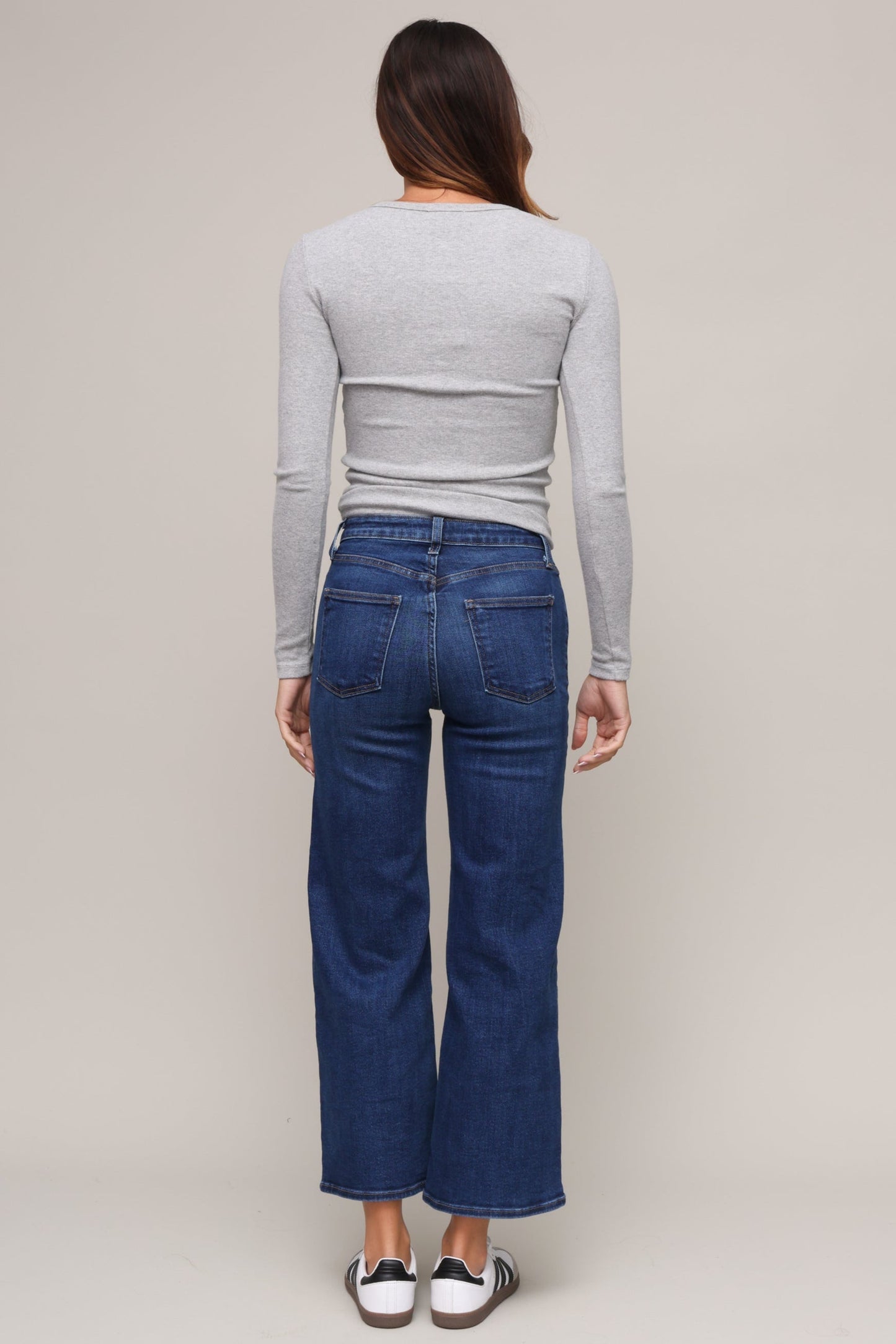 High Rise Wide Leg Crop