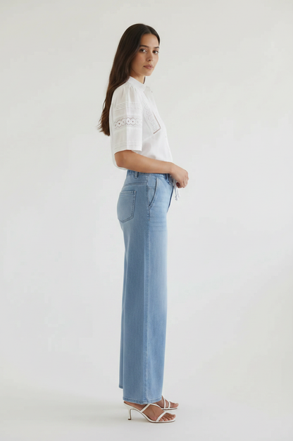 High Rise Wide Leg Drawstring