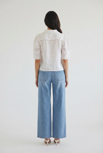 High Rise Wide Leg Drawstring
