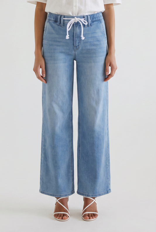 High Rise Wide Leg Drawstring