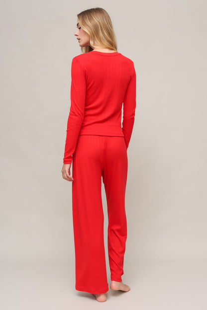 Holly Pointelle Long Sleeve Top