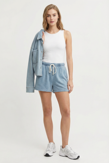 Hunter knit denim short