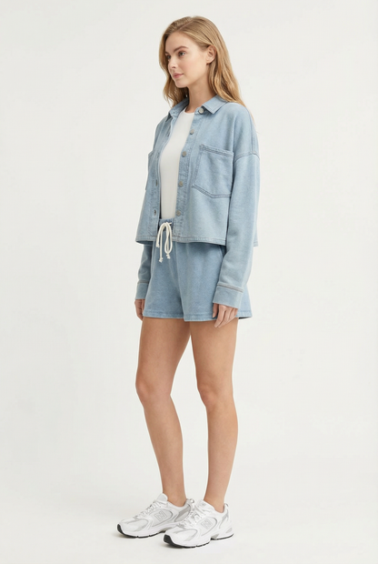 Hunter knit denim short