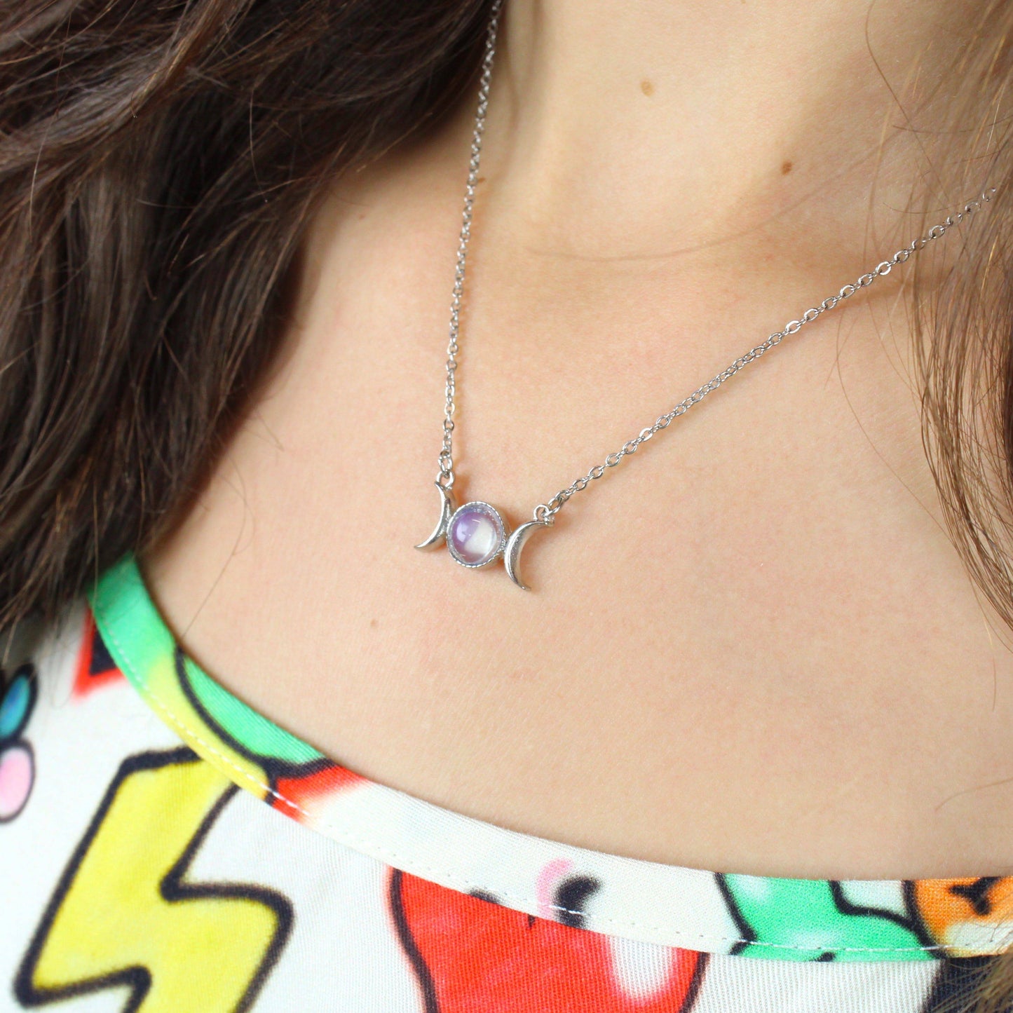 Opal Moon Necklace