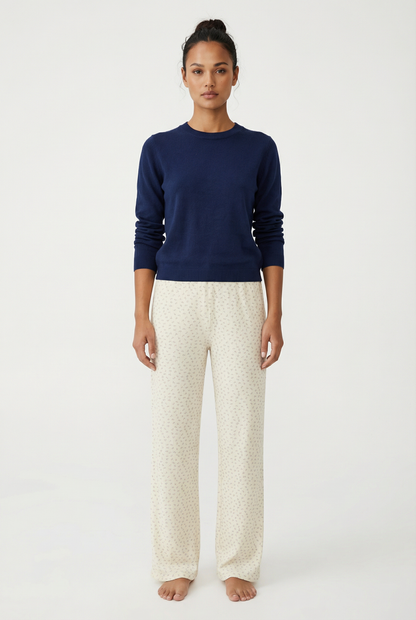 Jayme Ditsy Floral Ribbed Pant