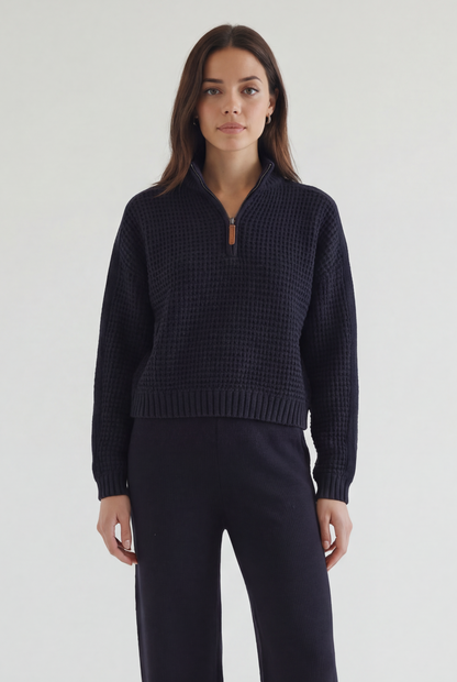 Jet Set Quarter Zip Sweater